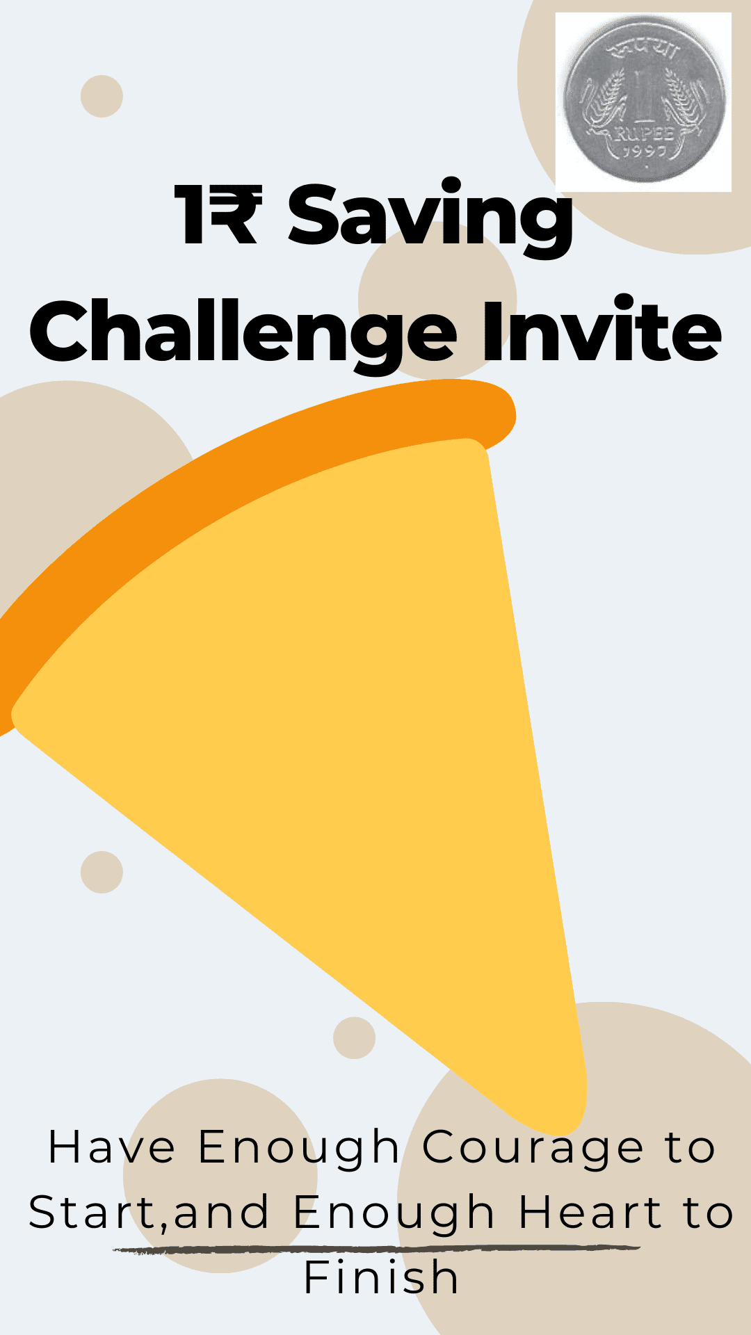 1₹ Saving Challenge Invite 100 Days 1₹ Saving Challenge invite